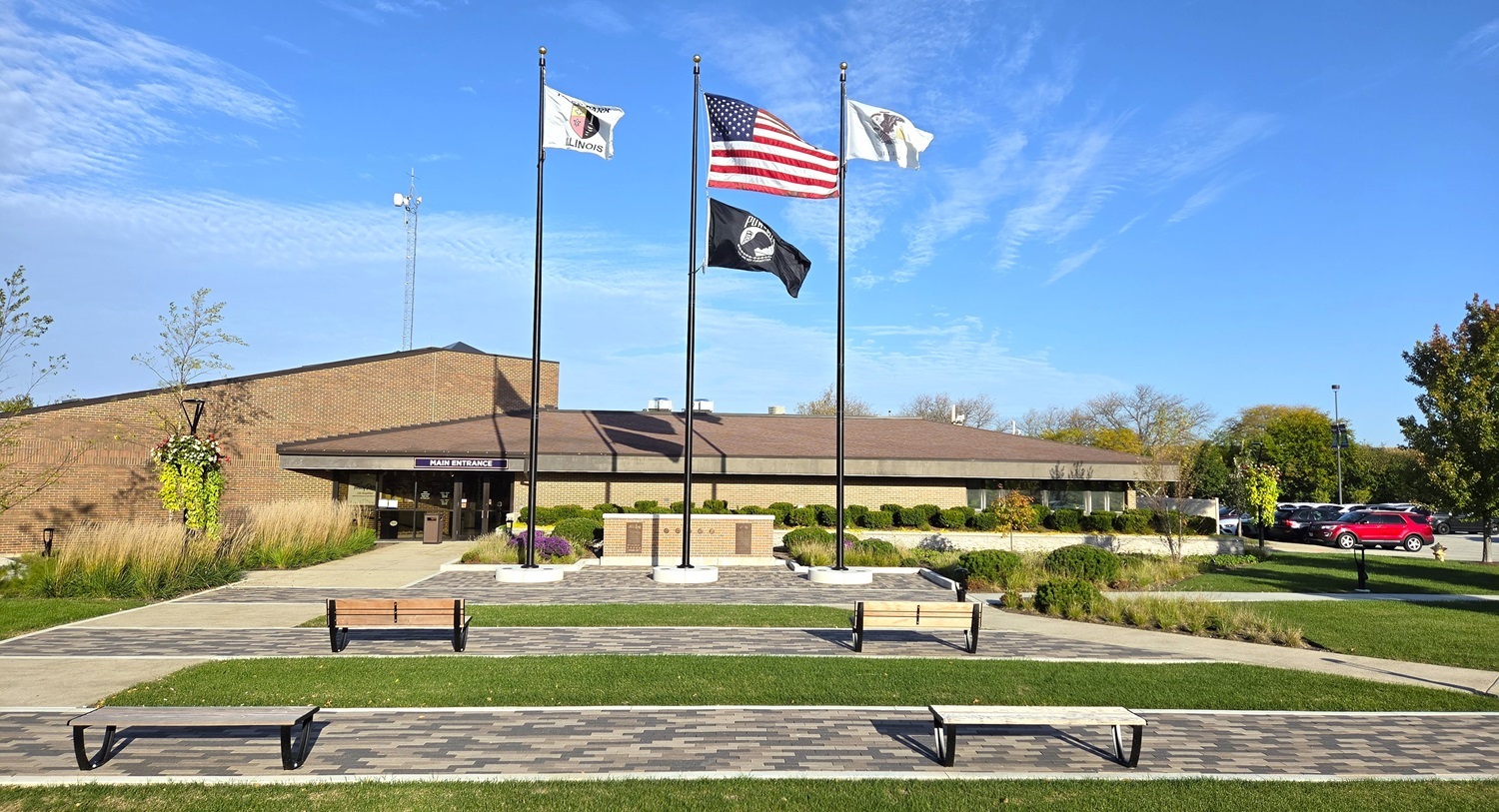 Tinley Park Village Hall in October
